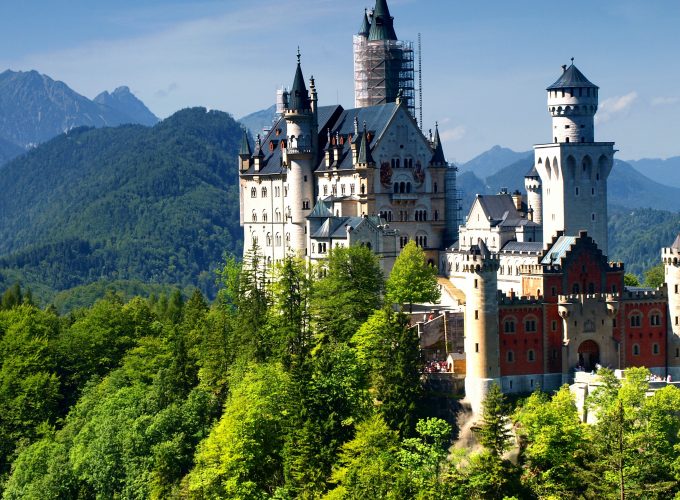Wallpaper Neuschwanstein Castle, Bavaria, Germany, Alps, mountain, castle, travel, tourism, Travel 989523521